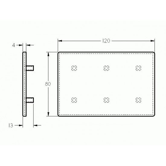 Zárókupak - 120x80 - Fekete