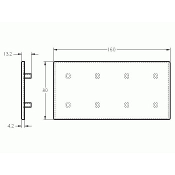 Zárókupak - 160x80 - Fekete