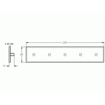 Zárókupak - 200x40 - Fekete