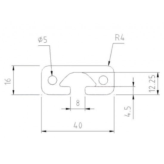 Aluprofil - 40x16