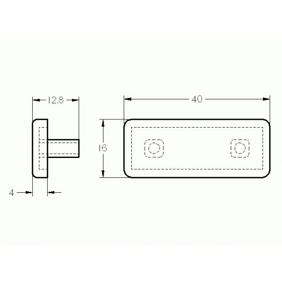 Zárókupak - 40x16 - Fekete