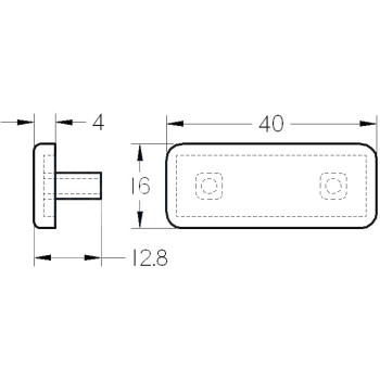 Zárókupak - 40x16 - Szürke