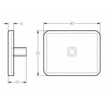 Zárókupak - 40x32 - Fekete