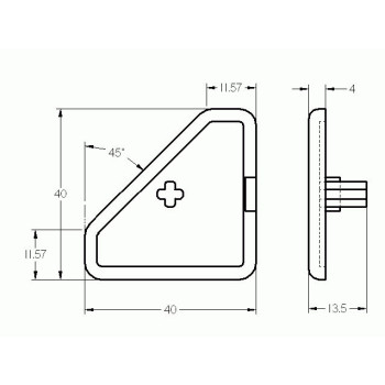 Zárókupak - 40x40 - 45 - Fekete