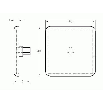 Zárókupak - 40x40 - Antisztatikus - Fekete