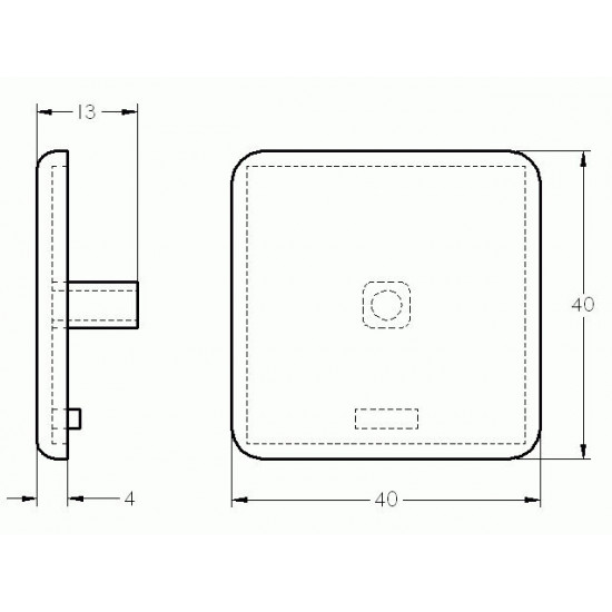 Zárókupak - 40x40 - ESD - Fekete