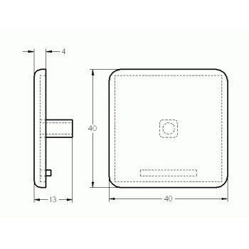 Zárókupak - 40x40 - Piros