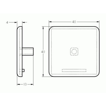 Zárókupak - 40x40 - Sárga