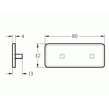 Zárókupak - 80x32 - Fekete