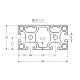Aluprofil - 80x40 - Egy oldalon zárt (80) - X típus Aluprofil - 80x40 - Egy oldalon zárt (80) - X típus