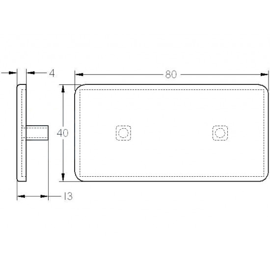 Zárókupak - 80x40 - Szürke