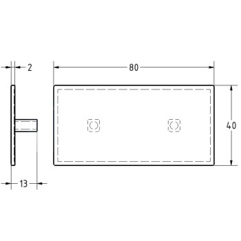 Zárókupak - 80x40 - Fekete - X típus - Utolsó darabok