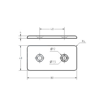 Zárókupak - 80x40 - Zn - Fekete