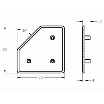 Zárókupak - 80x80 - 45 - Fekete