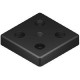 Talplemez - 80x80 - M12 - Fekete Talplemez - 80x80 - M12 - Fekete