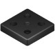 Talplemez - 80x80 - M16 - Fekete Talplemez - 80x80 - M16 - Fekete