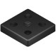 Talplemez - 80x80 - M20 - Fekete Talplemez - 80x80 - M20 - Fekete