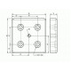 Talplemez - 80x80 - M8 - Fekete Talplemez - 80x80 - M8 - Fekete