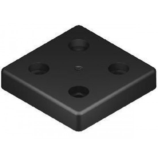 Talplemez -  80x80 - M8 - Fekete