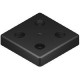 Talplemez - 80x80 - M8 - Fekete Talplemez - 80x80 - M8 - Fekete