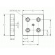 Talplemez - 80x80 - M8 - Alu Talplemez - 80x80 - M8 - Alu