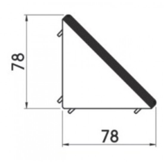 Zárókupak sarokelemekhez - 80x80 - Fekete (i8-w-80x80-zn-2 termékre!!!)