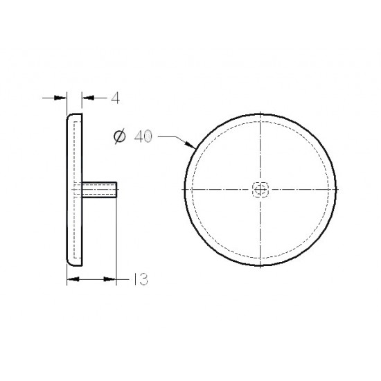 Zárókupak - D40 - Szürke