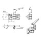 Zsanér - 80x40 - ZN - Rögzítőkarral Zsanér - 80x40 - ZN - Rögzítőkarral