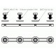 Csatlakozó - 4xM8 - L=180mm - Készlet Csatlakozó - 4xM8 - L=180mm - Készlet