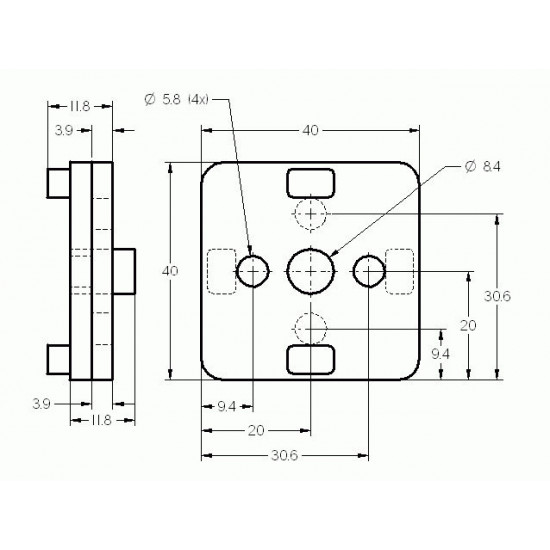 Csatlakozó - 40x40