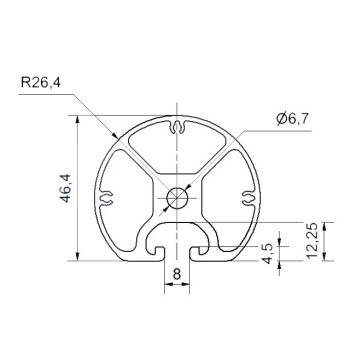 Aluprofil - R 26-270°