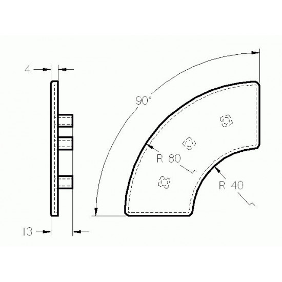 Zárókupak - R40/80-90° - Fekete