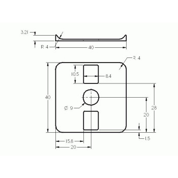 Tömítés - 40x40 - Pa - Szürke