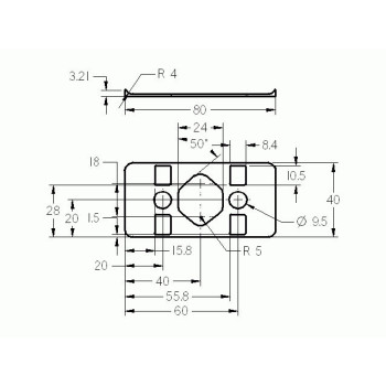 Tömítés - 80x40 - Pa - Szürke