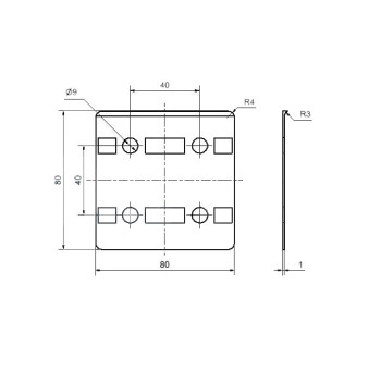 Tömítés - 80x80 - Pa - Szürke