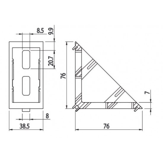 Sarokelem - 80x80 - Zn - V2