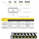 IRK40 Energialánc40x250 - R125 - Aluminíum - nyitható