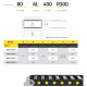 IRK80 Energialánc - 80x300 - R150 - Aluminíum - nyitható IRK80 Energialánc - 80x300 - R150 - Aluminíum - nyitható
