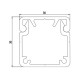 Aluprofil - 30x30 Kábelcsatorna profil Aluprofil - 30x30 Kábelcsatorna profil
