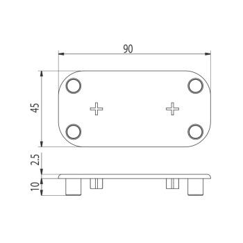 Zárókupak - 90x45 - Szürke