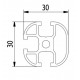 Aluprofil - 30x30 - Egy oldalon zárt Aluprofil - 30x30 - Egy oldalon zárt