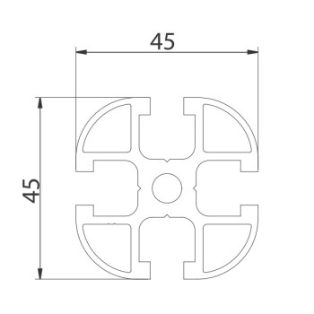 Aluprofil - 45x45