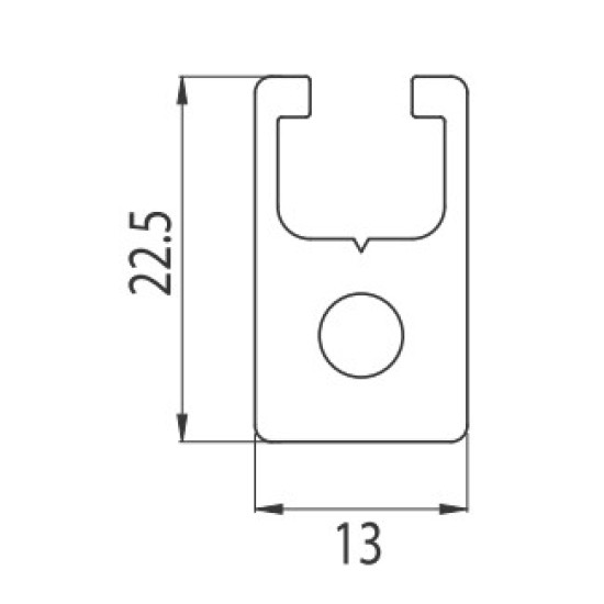 Aluprofil - 13x22,5