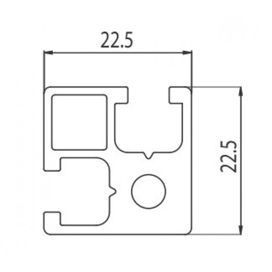 Aluprofil - 22,5x22,5