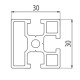 Aluprofil - 30x30 Egy oldalon zárt Aluprofil - 30x30 Egy oldalon zárt