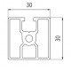 Aluprofil - 30x30 Két oldalon -180° Aluprofil - 30x30 Két oldalon -180°