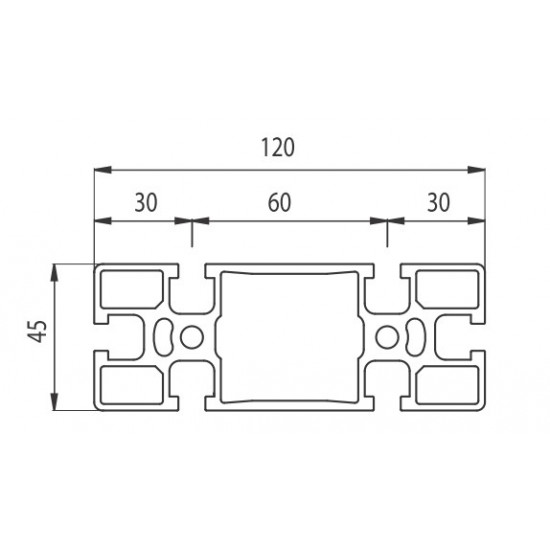 Aluprofil - 120x45