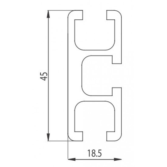 Aluprofil - 45x18,5