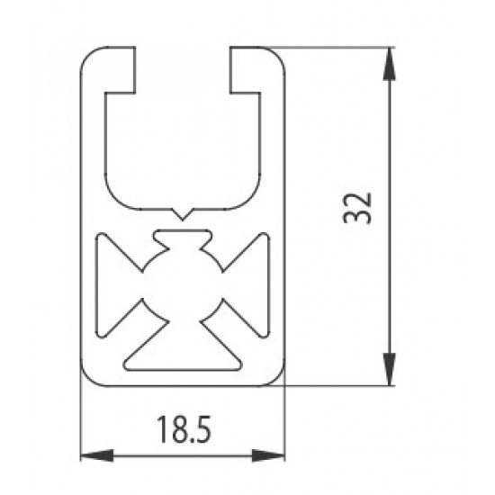 Aluprofil - 32x18