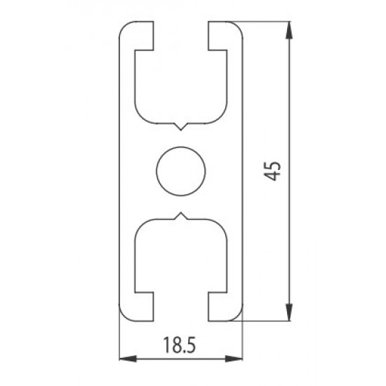 Aluprofil - 45x18